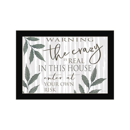 Homeroots The Crazy is Real Black Framed Print Wall Art 529758