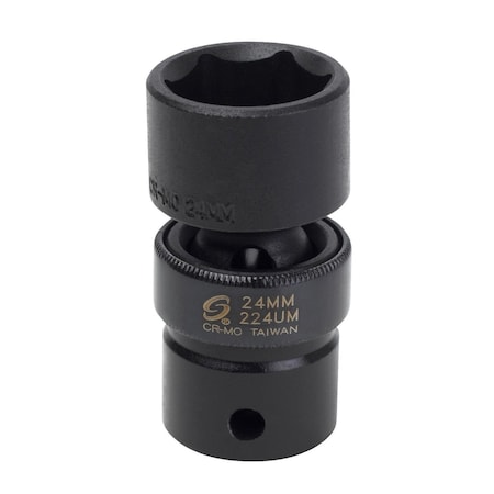 Sunex 1/2 in Drive 24Mm Universal Impact Socket 224UM
