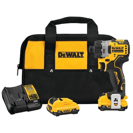 Dewalt Cordless Screwdriver Kit, 1/4In Chuck, 12V, Voltage: 12.0 V DCF601F2