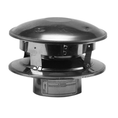 Selkirk Vertical Termination Cap, 4 in Dia, 4-1/4 in L, Gray 244800