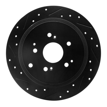 Dynamic Friction Co DFC Brake Rotor - Drilled and Slotted - Black 633-59044L