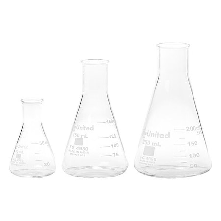 United Scientific Supplies Inc Glass Flasks, Colorless FGSET3