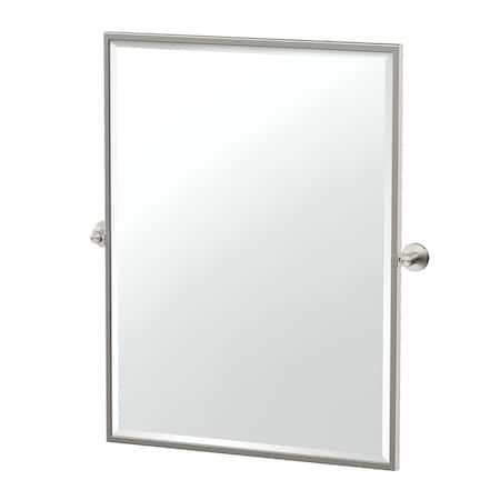 Gatco Reveal 32.5" Framed Rectangle Mirror, Satin Nickel 4679FS
