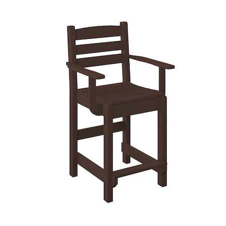 Polybird DINING CAPTAIN CHAIR "COUNTER HEIGHT".        TUDOR BROWN POLYBIRD P11-C