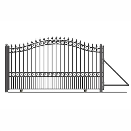 Aleko 12 ft. London Style Iron Single Slide Driveway Gate DG12LONSSL-UNB