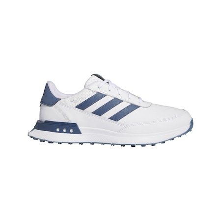 Adidas S2G 24 Leather Spikeless Golf Shoes - White/Collegiate Navy/Silver Met/8.5 Medium IF6606