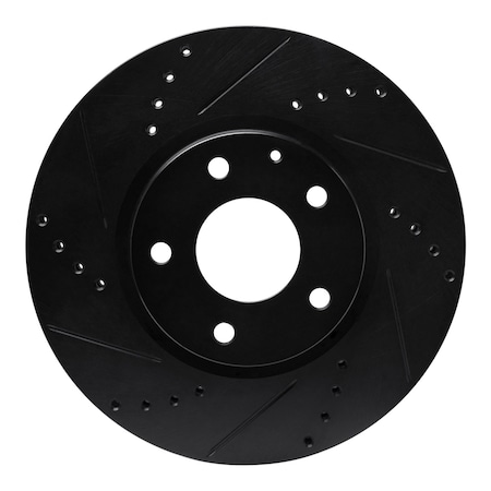 Dynamic Friction Co DFC Brake Rotor - Drilled and Slotted - Black 633-80080L