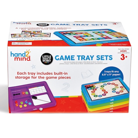 Hand2Mind Little Minds at Work Reading & Math Game Tray Set 97363
