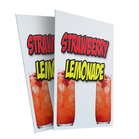 Signmission Strawberry Lemonade, Plastic Signs Only 24 Inch x 36 Inch, Corrugated Plastic, 2PK CSB-2436-2PACK-Strawberry Lemonade
