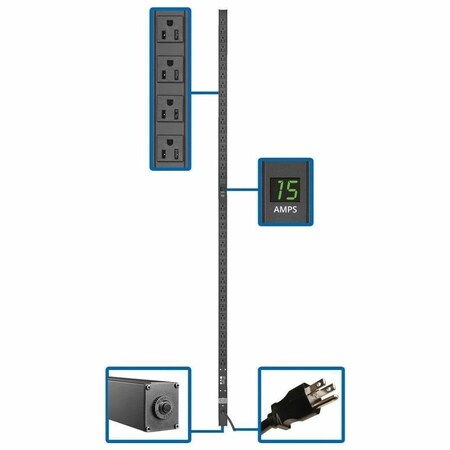 Eaton Tripp Lite Series 1.5kW 100-127V Single-Phase Local Metered PDU - 36 NEMA 5-15R Outlets, 5-15P PDUMV15-72