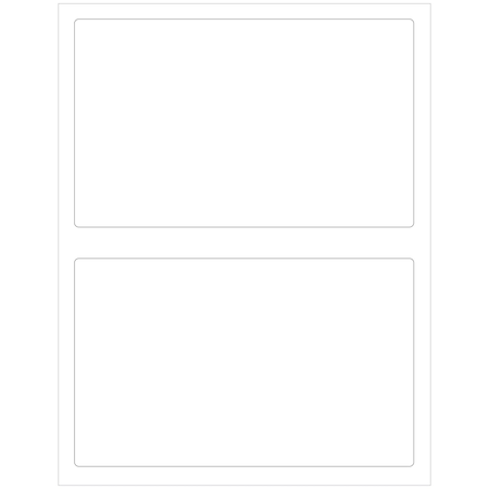 Elevate Packaging 7.75 x 4.75 in. Compostable Rectangle Labels, Blank Layflat Sheets, White, 25PK LC0009