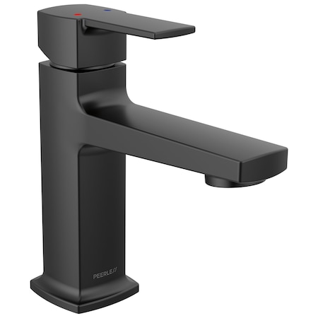 Peerless 6.13 in. Ezra Single Top Handle Lavatory Faucet in Matte Black P1571LF-BL-M