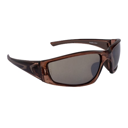 Crossfire Safety Glasses, Brown Lens, Crystal Brown Frame, Full-Frame, 1 PR 23117