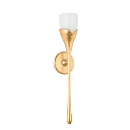 Hudson Valley Lighting Bellerose 1 Light Wall Sconce 4.75 In. Vintage Gold Leaf 6791-VGL