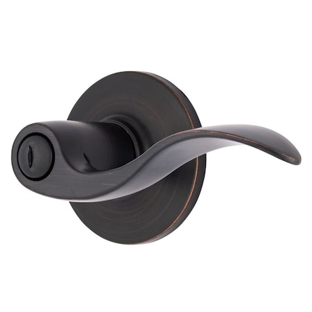 Brinks Raleigh Series Privacy Transitional Wave Lever Round Rose Tuscan Bronze Finish E2438-150