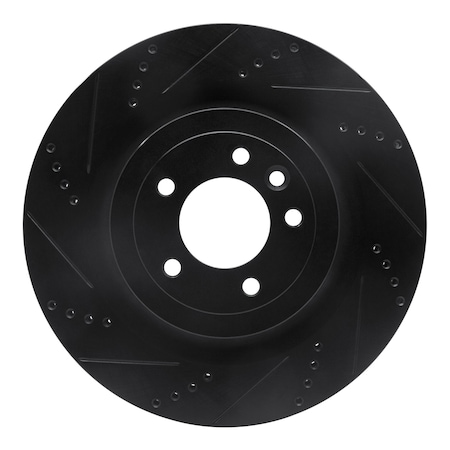 Dynamic Friction Co DFC Brake Rotor - Drilled and Slotted - Black 633-11023L