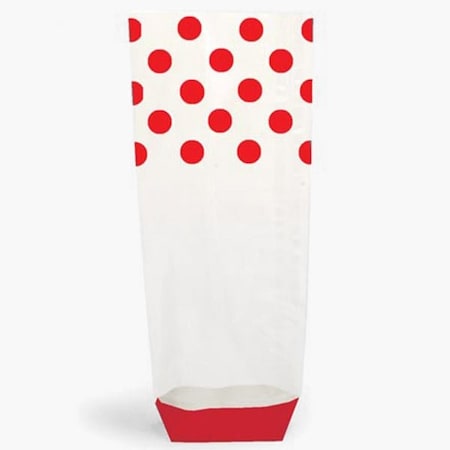 Nashville Wraps Red Polka Dots 1.4 mil Cello Bags, 3.5x2.25x12, 100PK 96253