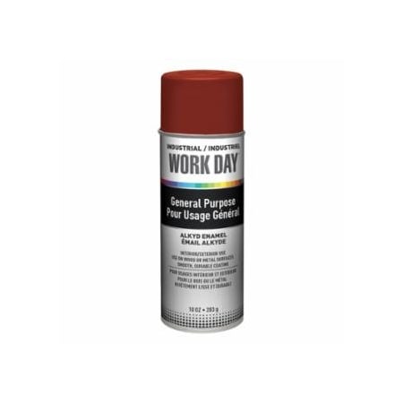 Krylon Industrial Industrial Work Day, Enamel Paint, 10 oz, Aerosol Can, Red Primer, 12PK 425-A04419007