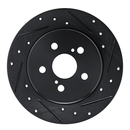 Dynamic Friction Co DFC Brake Rotor - Drilled and Slotted - Black 633-76156R