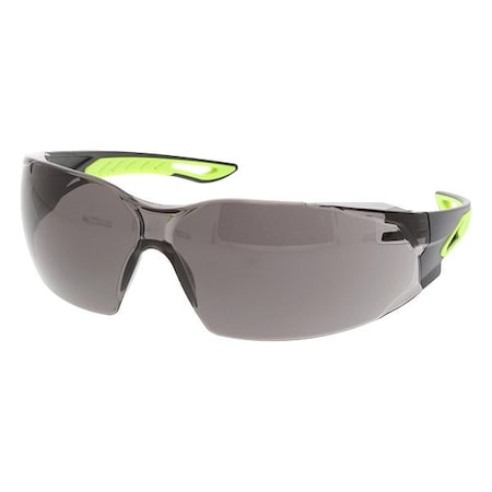 Mcr Safety Hulk HK5, Safety Glasses, Anti-Fog, Gray Lens, Black/High-Visibility Yellow Frame, Frameless, 1 PR HK512AF