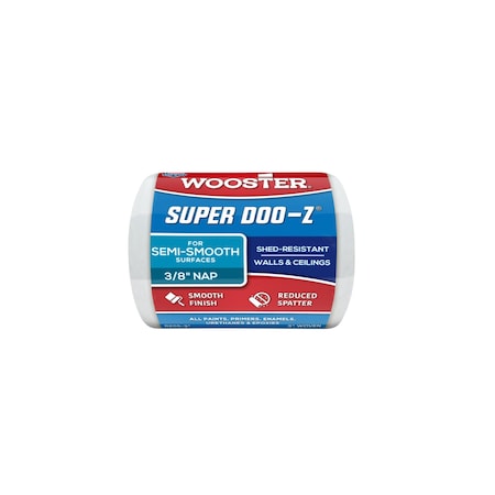 Wooster 3" Paint Roller Cover, 3/8" Nap, Fabric R205-3