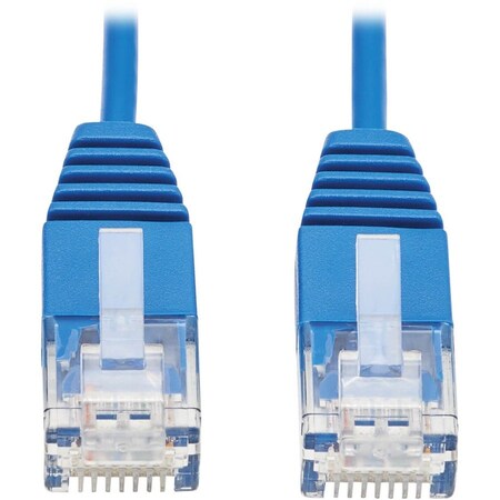 Eaton Tripp Lite Series Cat6 Gigabit Molded Ultra-Slim UTP Ethernet Cable RJ45 M/M, Blue, 5 ft. N200-UR05-BL