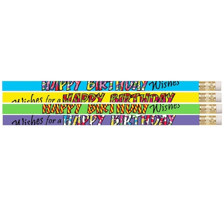 Musgrave Pencil Co Musgrave Happy Birthday Wishes Pencil, 144PK MUS2217G