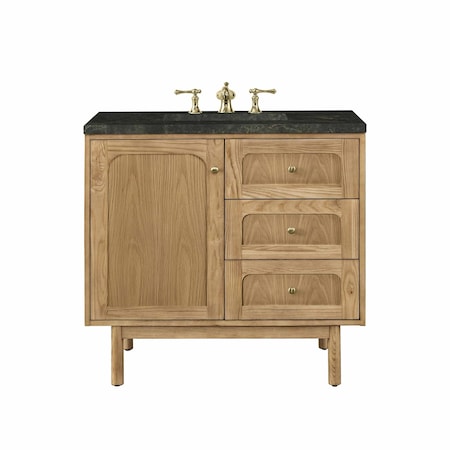 James Martin Vanities Laurent 36" Single Vanity, Light Natural Oak, w/ 3 CM Phantome Eclos Top 545-V36-LNO-3PHT