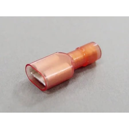 Nichifu Nylon Fully-Insulated Disconnect Terminal with Extra Copper Sleeve, Female, 22-16 AWG TMDN 630809-FA-RCL