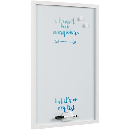 Mastervision Magnetic Dry-Erase Quote Travel Board 16" X 24" White Frame MM03452660
