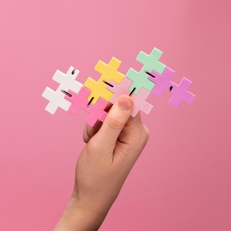 Plus-Plus Hexel Fidget Toy Multicolored 18 pc 7307