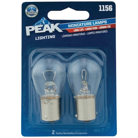 Peak 1156 12.8V Mini Incandescent Automotive Bulb, 2PK 1156LL-BPP