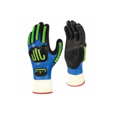 Showa 377-IP Impact Protection Nitrile/Nitrile Foam Coated Gloves, 7/Medium, 12PK 845-377IPM-07