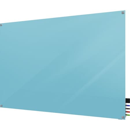 Ghent Dry Erase Board, Glass, 24 in, 36 in, No Frame Frame, Blue, Gloss HMYSM23BE