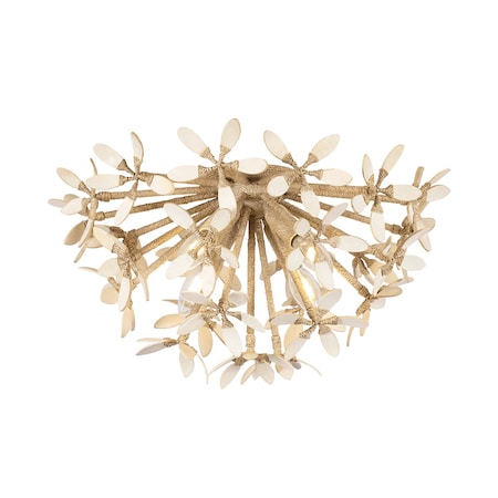 Corbett Lighting Corfu 4 Light Semi Flush in Ivory Coco 511-04-IYC