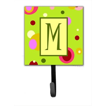 Carolines Treasures Letter M Initial Monogram - Green Leash Holder Or Key Hook CJ1010-MSH4