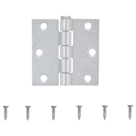 Prosource Utility Hinge, Steel, Zinc, Removable Pin, 180 deg Range of Motion, Full Mortise Mounting LR-043-PS