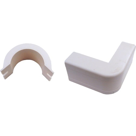Cable Wholesale External Elbow Raceway, 31R2 Series, White 31R2-007WH