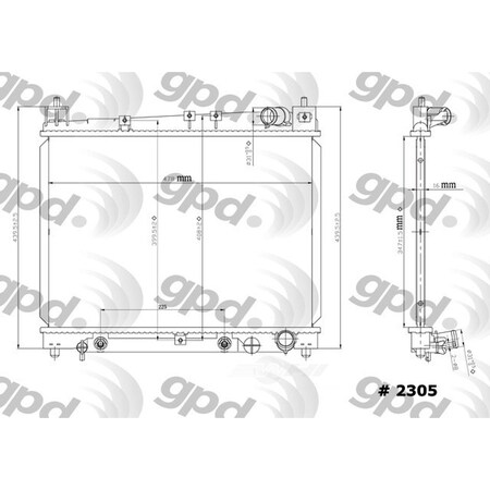 Global Parts Distributors Radiator 2305C