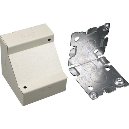 Wiremold Corner Box Fitting, White, Steel 5719WH