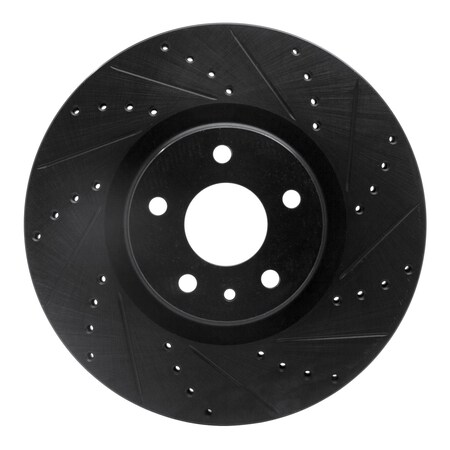 Dynamic Friction Co DFC Brake Rotor - Drilled and Slotted - Black 633-54073R