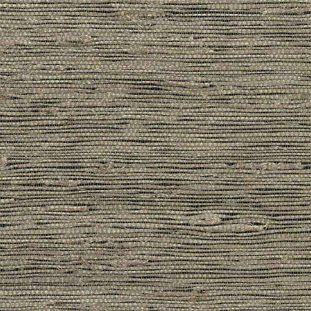 Kenneth James Yangtze Taupe Grasscloth Wallpaper 2732-80011