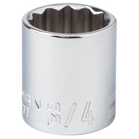 Craftsman Sockets, 3/4" S x 3/8" Drive S SAE 12 Po, CMMT44337 CMMT44337