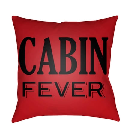 Artistic Weavers Lodge Cabin Cabin Fever Poly Filled Pillow - Bright Red & Black - 22 x 22 in. LGCB2032-2222