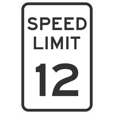 Lyle Speed Limit 12, 12x18, Diamond Grade, White G-2701-DG_12x18