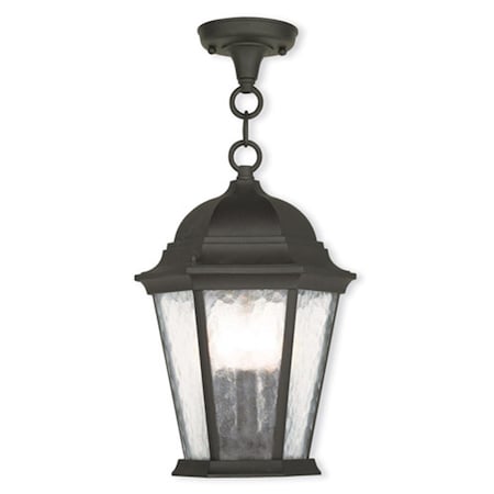 Lighting Business Hamilton 3 Light Outdoor Chain-hang Lantern In Textured Black LI370500