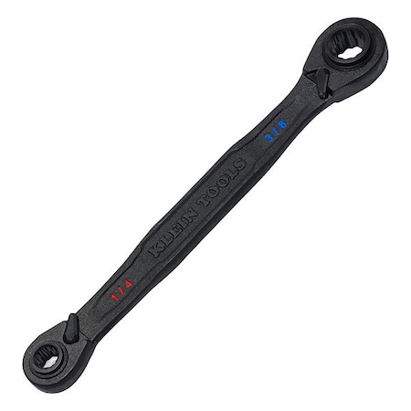 Klein Tools Ratcheting Wrench, 6 1/2" L, Steel 68214