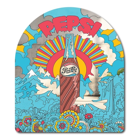 Se-Kure Luxe Pepsi Flower Power highlighted print mirror PGPG-Flower2