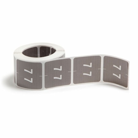 Smead NUMERICAL END TAB FILE FOLDER LABELS, 7, 1.5 X 1.5, GRAY, 250/ROLL 67427