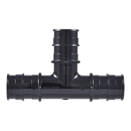 Sharkbite Expansion Reducing Tee, 3/4 in, Barb, Polysulfone, Black, 160 psi Pressure UA370A5